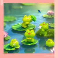 ราคา [จิน] 3 ดอกไม้ใบบัวการ์ตูนน่ารักตุ๊กตากบน้อยมีความสุขตกแต่งสวนภูมิทัศน์ไมโคร (40678092996)