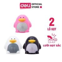 ราคา กบเหลาดินสอ Deli No.0563 พร้อมกบเหลา 2 อัน สีชมพู/น้ําเงิน - กบเหลาดินสอรูปเพนกวิน (44956106679)