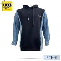 ราคา เสื้อฮู้ดยีนส์ รุ่น TH-B สีดำ นิยมยีนส์ Niyom jeans Unisex ใสได้ทั้งหญิงและชาย (25031014700)