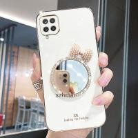 ราคา เคส Samsung a22 4g a22 5g หรูหรา มุก โบว์ กระจกแต่งหน้า ชุบ ซิลิโคน เคสโทรศัพท์ นิ่ม Samsung a22 4g a22 5g (25464513382)