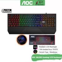 ราคา Free MousePadAOC KEYBOARD(คีย์บอร์ด)Gaming Rainbow LED Backlight รุ่นGK200(รับประกัน2ปี) (10349623072)
