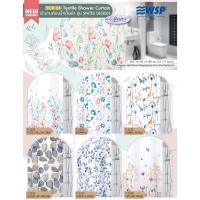 ราคา (NEW) WSP ผ้าม่านห้องน้ำเนื้อผ้า ขนาด 180x180 cm. รุ่น SCP-23 (มีลายให้เลือกเยอะ แถมฟรี ห่วงแขวนม่าน) (26464444974)