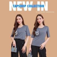 ราคา TAPSHOP เสื้อยืดเนื้อดี งานป้าย 2xl ของใหม่ (26572303398)