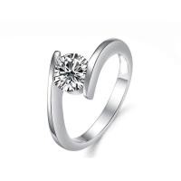 ราคา TANITTgems แหวนทองคำขาวก้านไขว้ ประดับเพชรเม็ดเดี่ยว 1 กะรัต รุ่นTNDR107#399 (453189769)