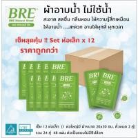 ราคา (เซ็ทสุดคุ้ม x6 แพคห่อใหญ่) ผ้าอาบน้ำไม่ใช้น้ำ BRE Soap Shower Sheet ( ขนาดใหญ่)ในห่อมี 12แผ่น (25466771465)