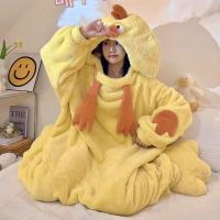 ราคา [เจทซ์] ชุดนอนลายไก่น้อยสีเหลืองพร้อมพวงคอเป็ดน่ารัก ออกแบบมาสำหรับทุกคน (43925502802)