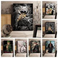ราคา โปสเตอร์ภาพวาดผ้าใบ รูปการ์ตูนวันพีช Zoro สําหรับตกแต่งผนังห้อง (22451970301)