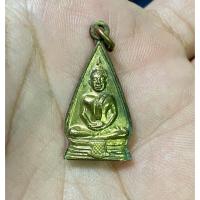 ราคา เหรียญหลวงพ่อโสธร พิมพ์สามเหลี่ยมสองหน้า เนื้อทองแดงกะไหล่ทอง ประกันพระแท้ (43225259225)