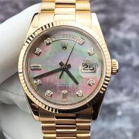 ราคา ชุดปฏิทิน Rolex Sunday118235Black Fritillary Plate Diamond Scale Gold Shell Gold Belt 18K Rose Gold Rolex (44656364489)