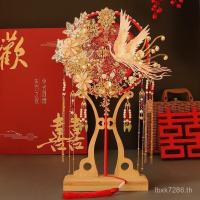 ราคา เจ้าสาวอุตสาหกรรมหนักกระเป๋าแต่งงานความสุขสองด้านคู่ที่ทําด้วยมือสไตล์โบราณกลุ่มพัดลมวัสดุแสดงทําเองเขาสีพัดลมเสื้อผ้าสไตล์จีน ไซซ (55004756783)