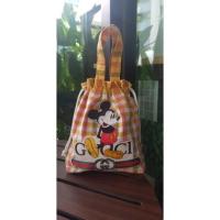 ราคา กระเป๋าถือลายน่ารัก ทำจากผ้าขาวม้ามีซับในผ้าหนา (14188615302)