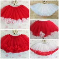 ราคา กระโปรงฟูฟู กระโปรงฟรุ้งฟริ้ง โทนสี ขาว - แดง .. (15015407844)