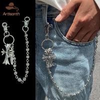ราคา ส่งเร็วเข็มขัดไม้กางเขนจี้ แนววินเทจแฟชั่น ฮิปฮอปพังก์ โกธิค กางเกงกระเป๋าโซ่แขวนดาบรอบลูกปัด อุปกรณ์เสื้อผ้า (40858238611)
