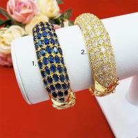 ราคา กำไลคลิปล็อคฝังพลอย เส้นผ่านศูนย์กลาง 5.5 cm กำไลทอง เพชร แซฟไฟร์ เสริมบารมี ใส่อาบน้ำได้ สร้อยข้อมือทอง ทองไมครอน ทองชุ (11149042852)
