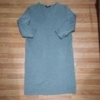 ราคา เดรสคอวี สีเทา แบรนด์ Uniqlo ผ้ายืดเนื้อดีหนานุ่ม อกก่อนยืด 36 นิ้ว (26821811887)