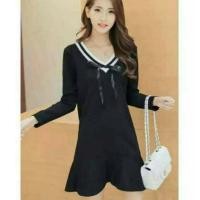 ราคา มินิเดรสไหมพรม แขนยาว คอวี แต่งชายระบายน่ารักๆ (79859502)