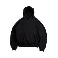 ราคา KATUN PLAIN BLACK BOXY HOODIE 280GSM THICKNESS COTTON MATERIAL สําหรับผู้ชายและผู้หญิง ZIPPER SWETER JACKET (48500432419)