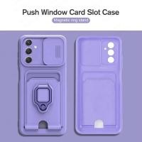 ราคา สําหรับ Samsung Galaxy A16 Push Camera Protector Soft Silicon Case Samsung Samsung A06 A26 A36 A56 รถแม่เหล็กช่องเสียบการ์ดแหวนปกหลัง (24891185638)