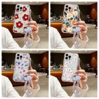 ราคา ลายดอกไม้ ซิลิโคนใส พร้อมสายโซ่คล้อง สําหรับ For iPhone 15 เคสไอโฟน 14 13 12 11 Pro Max X Xr Xs Max 6 7 8 Plus SE 2020 (27601469252)