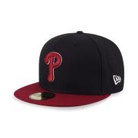 ราคา 59FIFTY PACK - FESTIVAL PHILADELPHIA PHILLIES COOPERSTOWN CARDINAL VISOR BLACK 59FIFTY CAP (24905567495)