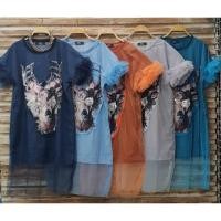 ราคา เดรสสาวอวบ ใส่ได้ชีฟองแขนฟรุ้งฟริ้ง (3818962515)