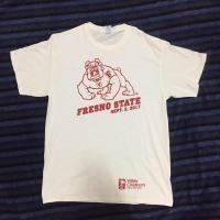 ราคา เสื้อยืดสีขาว แบรนด์Port and company ลาย FRESNO STATE มือสอง ไม่มีตำหนิ (13243706427)