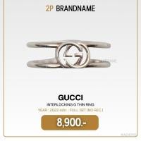 ราคา Gucci Interocking G Thin Ring (A243115) (26873140908)