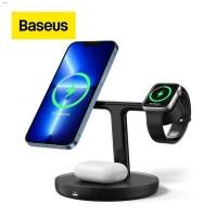 ราคา Baseus 3-in-1 แท่นชาร์จแม่เหล็กไร้สาย 20W สําหรับ iPhone 13 12 Pro Max (19666125381)