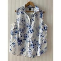 ราคา BB *วงแขนเหลือง* TALBOTS ไซส์ 20W อกหน้าผ้า 54 นิ้ว ยาว 29 เสื้อสาวอวบ แขนกุด เสื้อเชิ้ต Dior ลาย สีขาว สีฟ้า (42215673909)