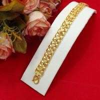 ราคา สร้อยข้อมือทองลายเลสแบน หนัก 2บาท ยาว 6-7นิ้ว หุ้มเศษทองแท้เยาวราช ทองชุบ ใส่แทนของแท้ได้ สร้อยข้อมือแฟชั่น (19963158362)