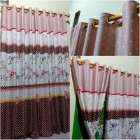 ราคา สีน้ําตาล POLKA DOTS CURTAINS (40705744513)