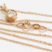 ราคา Princely จี้เพชรพร้อมสร้อยคอทองเคแท้ 9K PinkGold (7617415555)