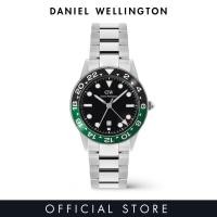 ราคา (New) Daniel Wellington Iconic GMT Link 40mm Black Green Ceramic Bezel Silver นาฬิกา ผู้ชาย (53055853002)