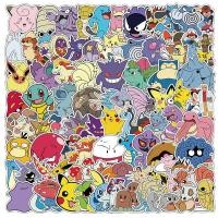 ราคา 10/30/50/100pcs Japan Anime Pokemon Stickers Kawaii Pikachu Decals DIY Motorcycle Guitar Fridge Laptop Cute PVC Sticker (40052770128)