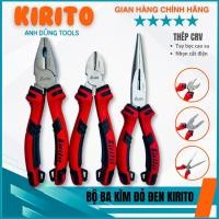 ราคา ชุดคีม 3 ชิ้น Kirito สําหรับช่างไฟฟ้า - เหล็ก CR-V - ทนทานเป็นพิเศษ - ตัดลวด ดัด การหยิบ - KIRITO คีมสีแดงและสีดํา (41913490851)