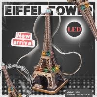 ราคา จิ๊กซอว์ 3 มิติ หอไอเฟล รุ่นไนท์ Eiffel Tower Night LED L534 แบรนด์ Cubicfun ของแท้ 100% (23283099168)