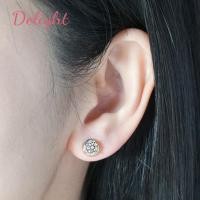 ราคา Delight ต่างหูสตรี ต่างหูเงินแท้ 925 ต่างหูเพชร ชุบ 3 สี แพลทินัม/ทอง/โรสโกลด์ ไม่แพ้ สีไม่ตก 1 คู่ (28279288880)