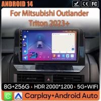ราคา Android Auto For Mitsubishi Outlander Triton 2023+ Car Radio Carplay No 2din 4G Wifi Car Monitor Vi (56256763734)