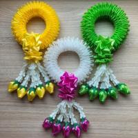 ราคา [ P6 ] พร้อมส่ง ‼️ พวงมาลัยริบบิ้น 5 ชาย สำหรับถวายพระ / วันพ่อ / วันแม่ ยาว 10" ผ่าศูนย์กลาง 5" (5732741794)