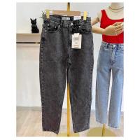ราคา กางเกงยีนส์ PULL&BEAR BASIC MOM JEANS ทรง MOM สีดำฟอก (22573198628)