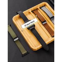 ราคา พร้อมส่ง สายนาฬิกา สายหนัง PU+ยาง แบบแม่เหล็กล็อค ใช้ได้กับ Smart Watch 9 8 7 6 5 4 3 2 1 Ultra และ HK9Pro lG69 X19 H13 (25558075032)