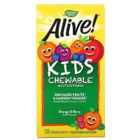 ราคา Nature's Way,Alive! Kid's Chewable Multivitamin,Orange & Berry,120 Tablets วิตามินและแร่ธาตุรวม ผัก ผลไม้ในเม็ดเดียว (12066009783)