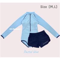 ราคา ️ชุดว่ายน้ำบอดี้สูทแขนยาวL+กางเกงขาสั้นL/XL (24835251859)
