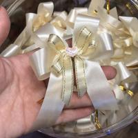 ราคา [แพ็ค 5 ชิ้น] โบว์ 3 นิ้ว มีลวดสำหรับมัด โบว์ติดกระเช้า โบว์ห่อของขวัญ ริบบิ้น ของขวัญ (5965145123)