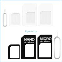 ราคา ESP 4 In 1 Sim Card Adapter Kits with Card Pin Standard Micro Sim Tray to for Nano S (26637234087)