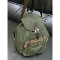 ราคา PRADA Backpack Bag ของแท้มือสอง เป้สีเขียว (833761514)