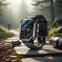 ราคา สมาร์ทวอทช์กันน้ําสําหรับทหารผู้ชาย พร้อม GPS ไฟฉาย และโทรผ่านบลูทูธ (50206456316)