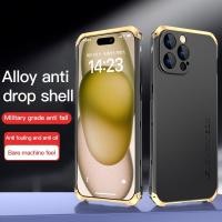 ราคา Luxury Aluminum Metal Shockproof Armor Case Compatible for iphone 13 Mini 12 11 Pro Max Bumper Matte Plastic Back Cover for X XS MAX XR SE 7 8 6 6S Plus Phone Casing (22783975381)