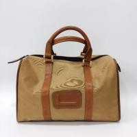 ราคา Lancel Beige Canvas Tan Leather Top Handles duffle bag กระเป๋าทรงหมอน งานแท้ (25144617649)