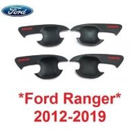 ราคา เบ้ารองมือเปิดประตู 4 ประตู FORD RANGER 2012 - 2021 ดำด้าน เบ้ามือจับประตู ถ้วยมือเปิด ฟอร์ด เรนเจอร์ สีดำด้าน โลโก้แดง (20933337459)